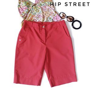 CUTTER AND BUCK ANNIKA Red Clam Diggers Bermuda Shorts Pants 10